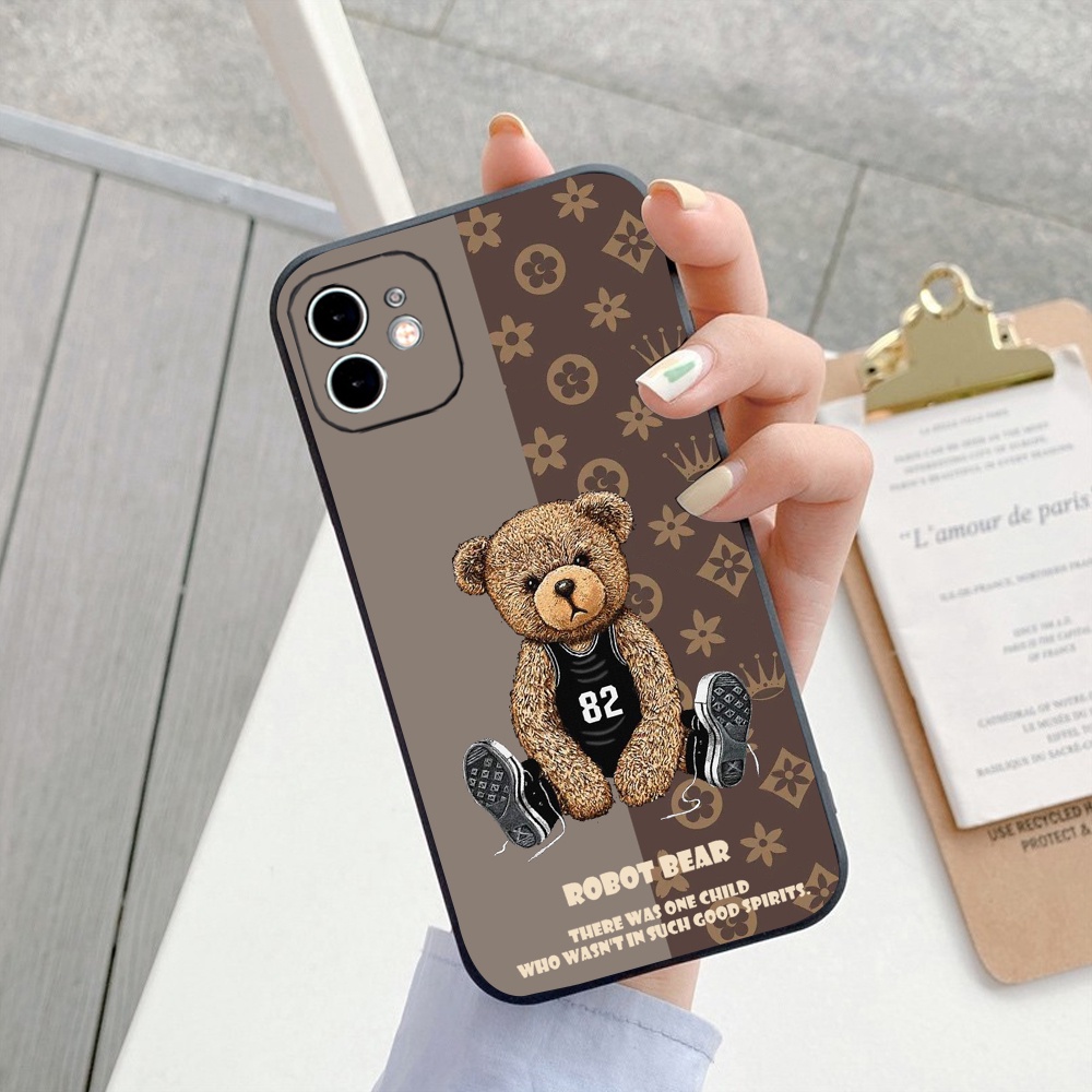 Ốp Lưng IPhone Cạnh Vuông Hình Gấu 82, BVC Iph6/6plus/6s/6splus/7/7plus/8/8plus/x/xs/11/12/pro/13/promax- Onoffcase