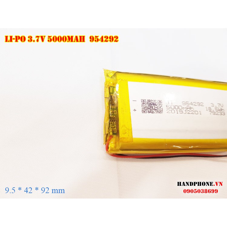 Pin Li-Po 3.7V 954292 5000mAh (Lithium Polyme)