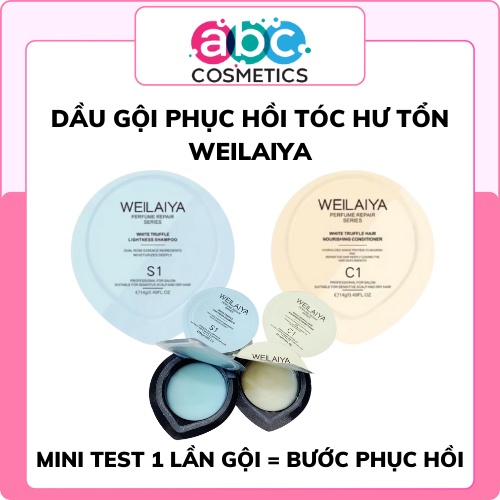 Dầu Gội xả Phục Hồi Tóc Hư Tổn Đa Tầng Nấm Truffle Weilaiya giúp Chăm Sóc Tóc Khô Xơ Gãy Rụng MINI TEST