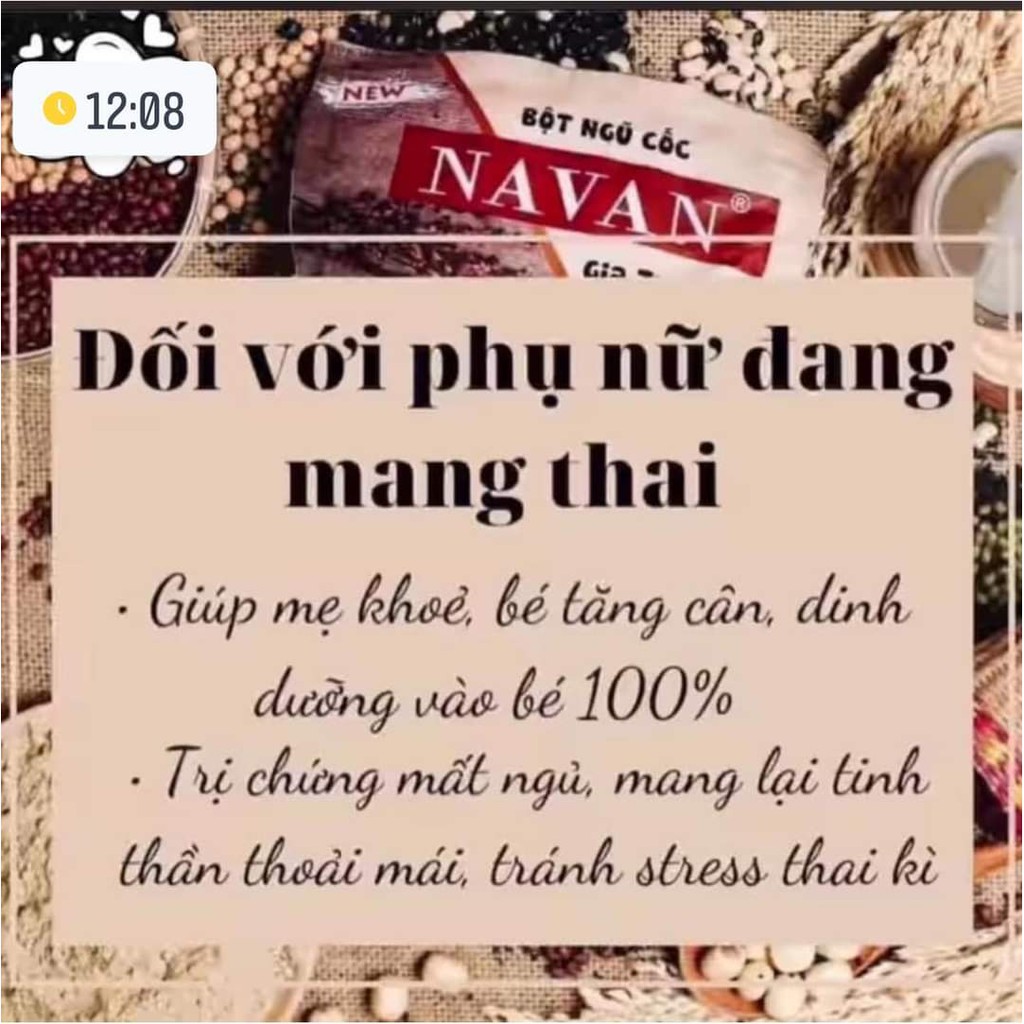 Ngũ cốc lợi sữa Navan CHÍNH HÃNG , 800g, bổ sung dinh dưỡng