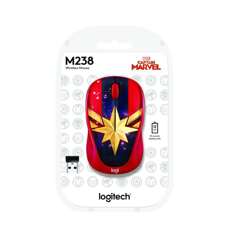 Chuột không dây Logitech M238 Marvel Collection