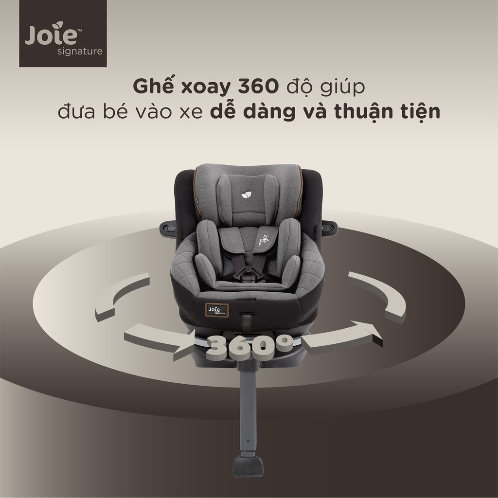 Ghế ngồi ô tô trẻ em xoay 360 độ 0-4 tuổi Joie Spin 360 W/ SUMMER SEAT SIG. Noir