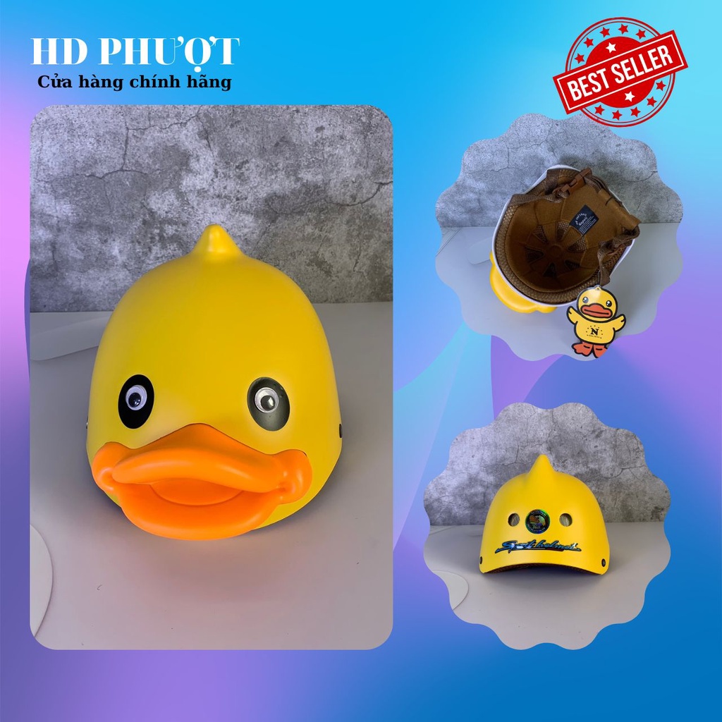 Mũ bảo hiểm 1/2 vịt 3D siêu cute Napoli  - bảo hành 12 tháng