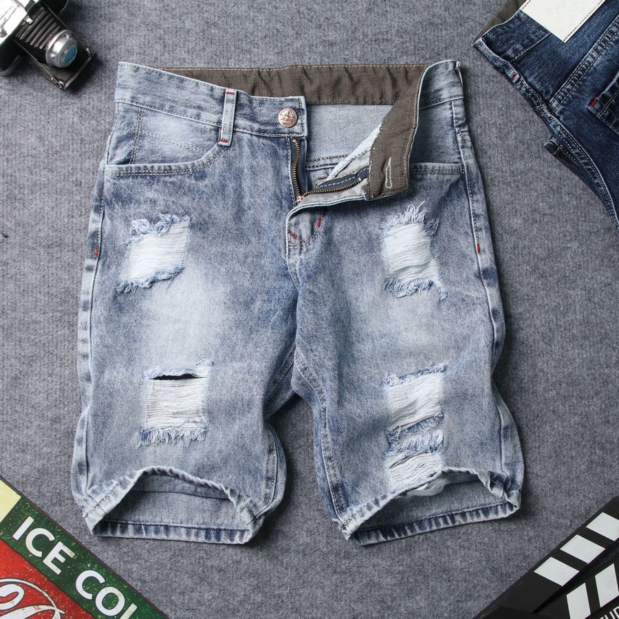 Quần short jean nam MĐ Q416 xám đậm