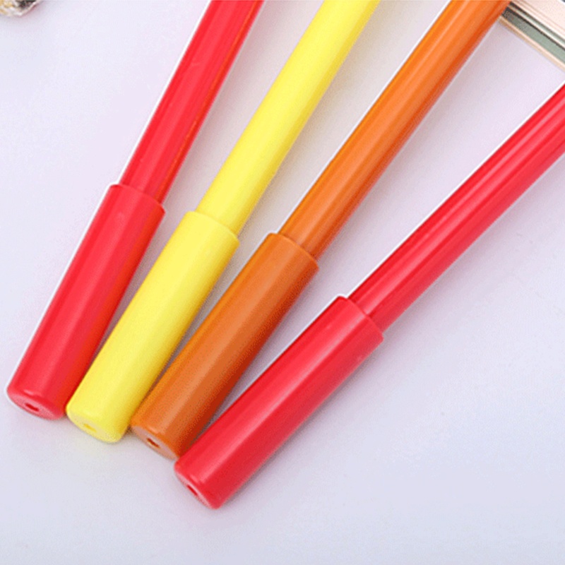 Set 4 Bút Mực Gel Màu Đen Có Thể Bơm Mực Được Phong Cách Hoạt Hình Xinh Xắn