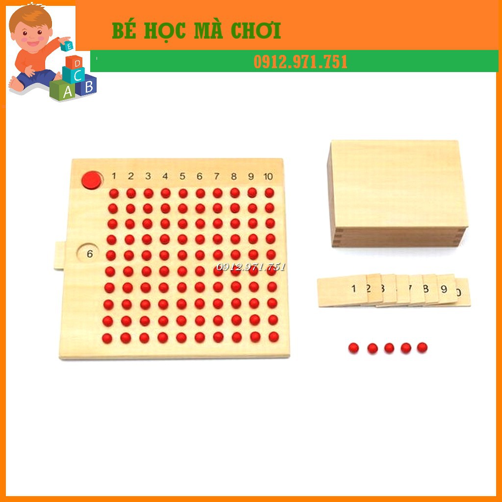 Bộ học phép nhân phép chia Montessori