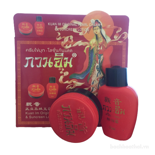 Set 2 in 1 kem sâm cô tiên và lotion chốnǥ nắng Kuan Im Thái Lan