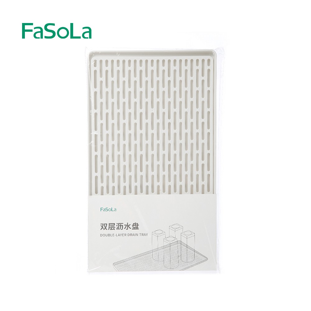 [FREESHIP] Khay úp ly có rãnh thoát nước tiện lợi FASOLA FSLQJ-0155