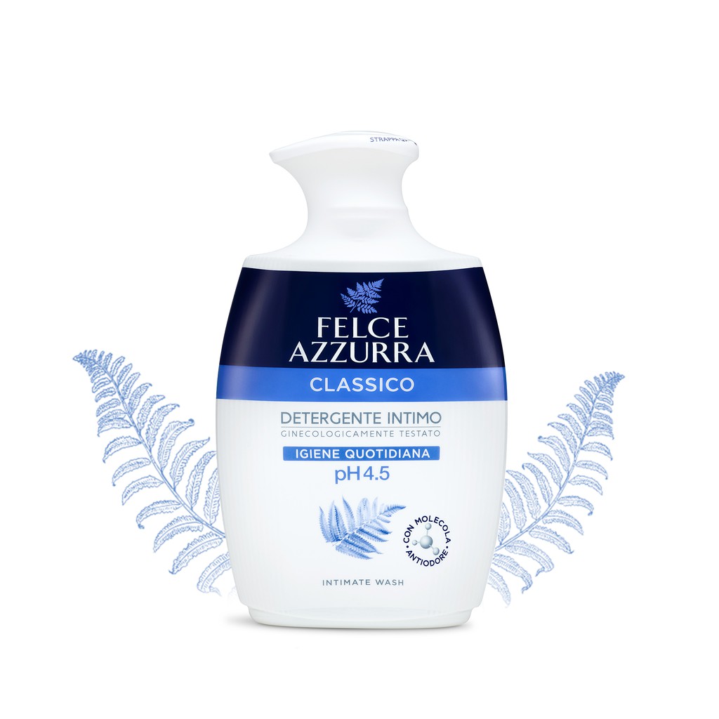 Dung dịch vệ sinh phụ nữ hương nước hoa Ý Felce Azzurra 250ml, dùng hàng ngày, ngày đèn đỏ, thời kì mãn kinh