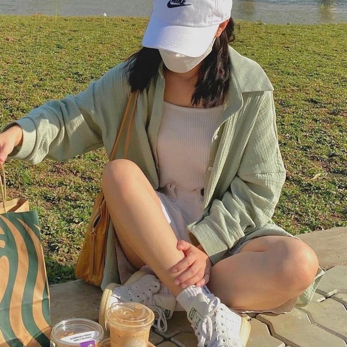 Áo Sơ Mi Nhăn Pastel PEONYB Nữ [FREESHIP]  Thun form rộng vintage màu TRẮNG | HỒNG | BE | XANH Ulzzang