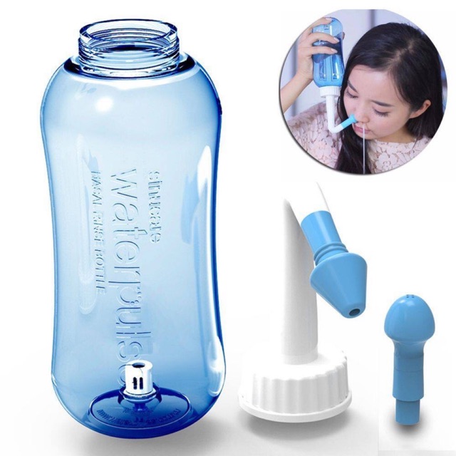 Bình Rửa Mũi Waterpulse 300ml + 2 vòi rửa (full seal + không hộp)