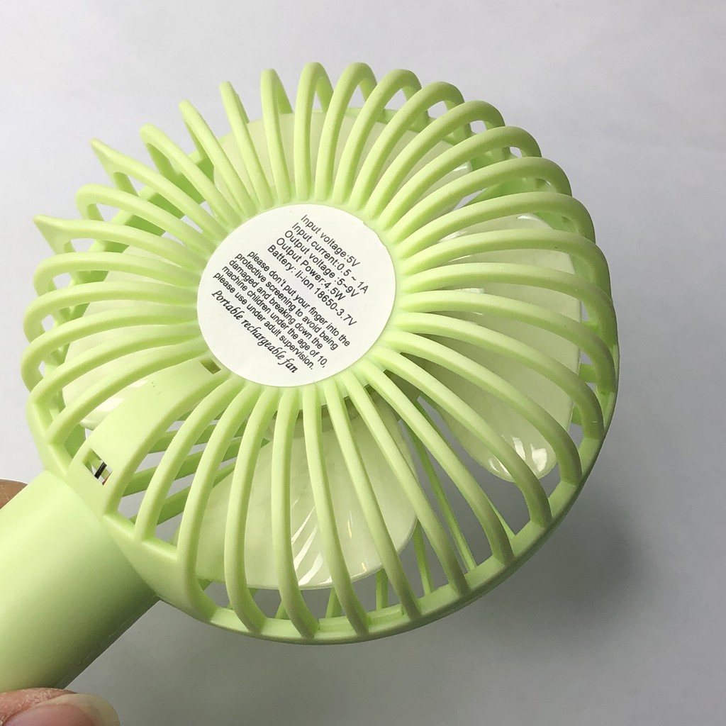 Quạt tích điện mini, quạt cầm tay pin sạc, có đế để trên bàn hoặc cầm di động DATA N9 | BigBuy360 - bigbuy360.vn