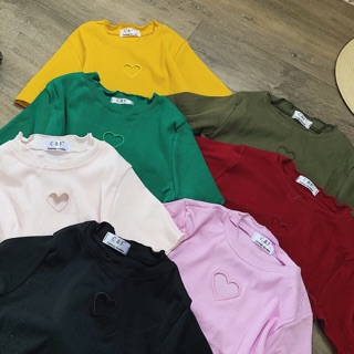 ÁO CROPTOP KHOÉT TIM
