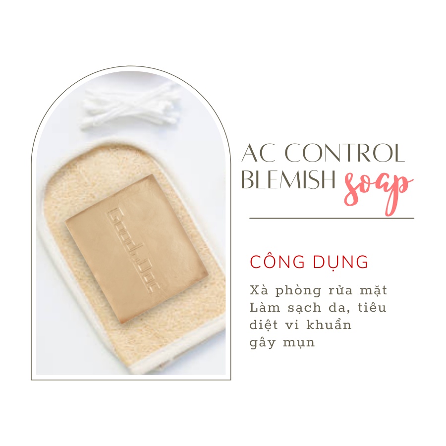 Xà Phòng Thảo Dược Dành Cho Da Mụn Viêm GoodnDoc AC Care Soap100gram