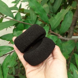 Combo 10 cột tóc trơn màu đen giản nhiều (bản 2- 3cm)