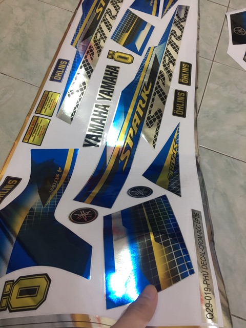 Tem rời Sirius Crom Xanh bạc vàng -1