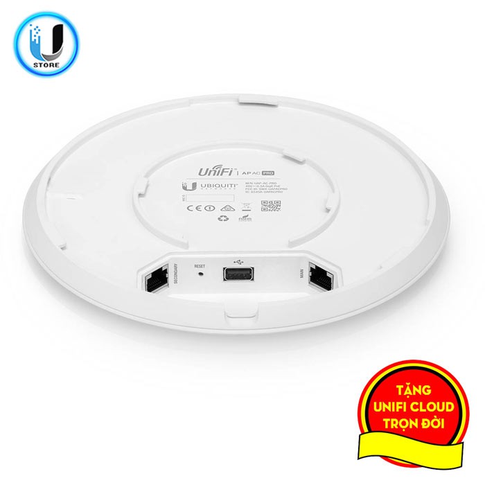 Bộ phát Wifi UniFi AP AC PRO - Hàng USA/Hỗ trợ chuẩn AC - Tốc độ 1750Mb - Lan 1Gb.