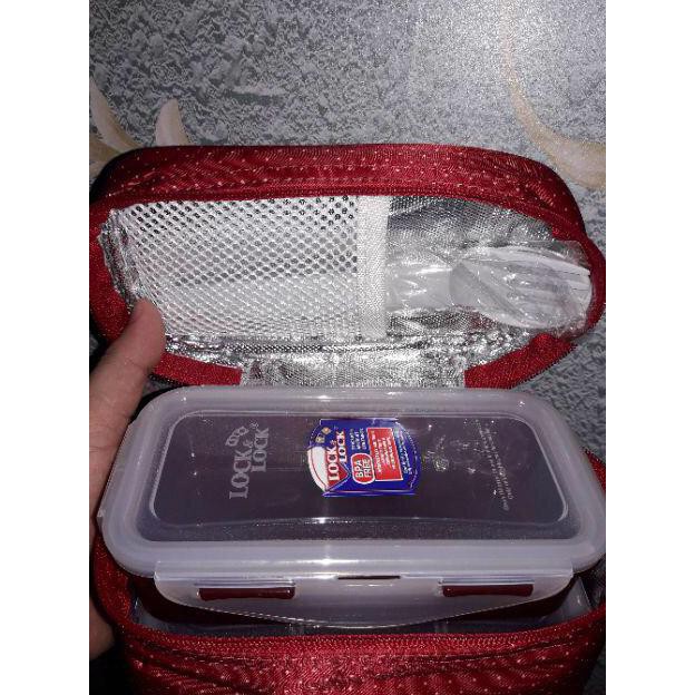 Lock & Lock Bộ 2 Hộp Đựng Cơm Trưa Kèm Túi Và Muỗng Nĩa Tiện Dụng | BigBuy360 - bigbuy360.vn