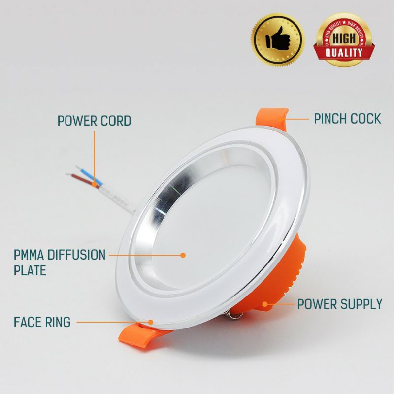 Đèn led âm trần 3W chóa nhôm CNC siêu đẹp, siêu sáng, siêu bền BẢO HÀNH 1 NĂM