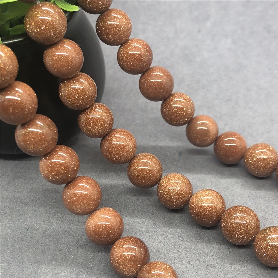Chuỗi Hạt Đá Tròn Tự Nhiên 4-12mm Dùng Làm Trang Sức Thủ Công