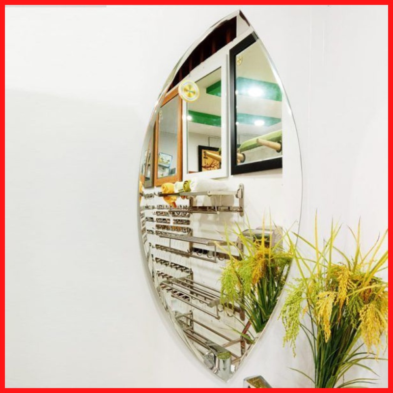 Gương Soi Treo Tường Hình Chiếc Lá 50 x 100cm