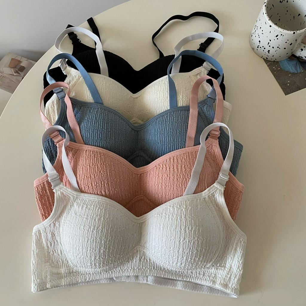 Áo ngực không gọng cotton đũi, mút mỏng nhẹ mặc thoải mái HL BOUTIQUE A422