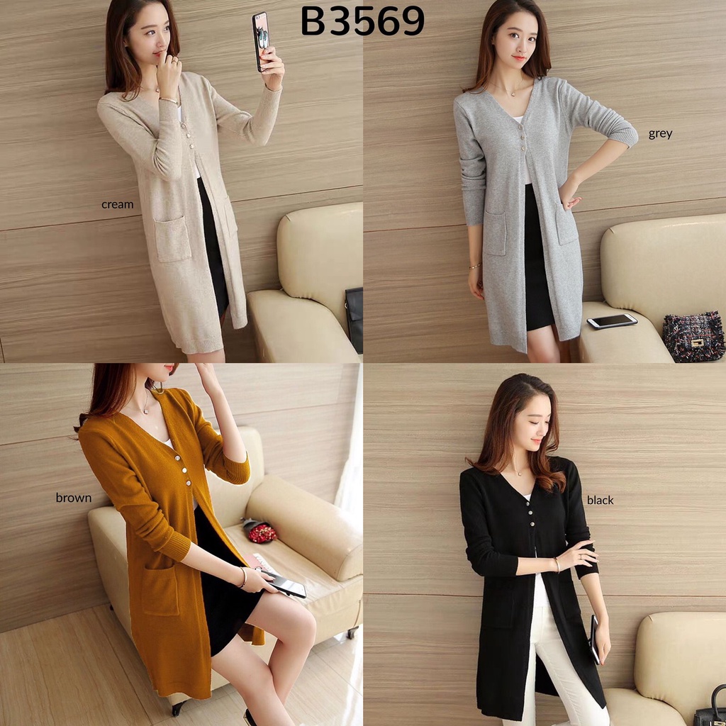 Mary Áo Nịt Dệt Kim Dài Xẻ Tà B3569