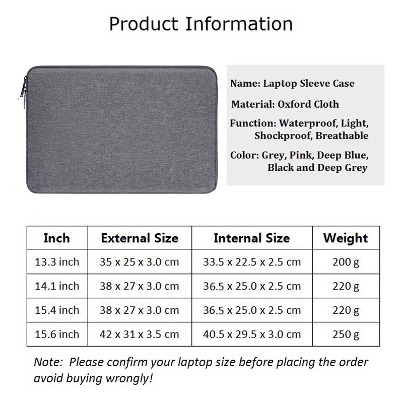 Túi Đựng Laptop Chống Thấm Nước Kích Thước 13-15.6 inch Kèm Hộp Sạc Nhỏ Tiện Dụng
