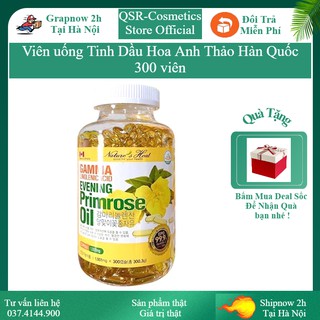 Viên uống Tinh Dầu Hoa Anh Thảo 300 viên Hàn Quốc bổ sung VitaminE , điều hòa nội tiết tố nữ , Giảm đau bụng kinh