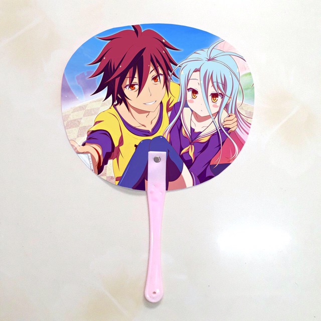 Quạt nogame Nolife in 2 mặt ảnh khác nhau cán màu ngẫu nhiên