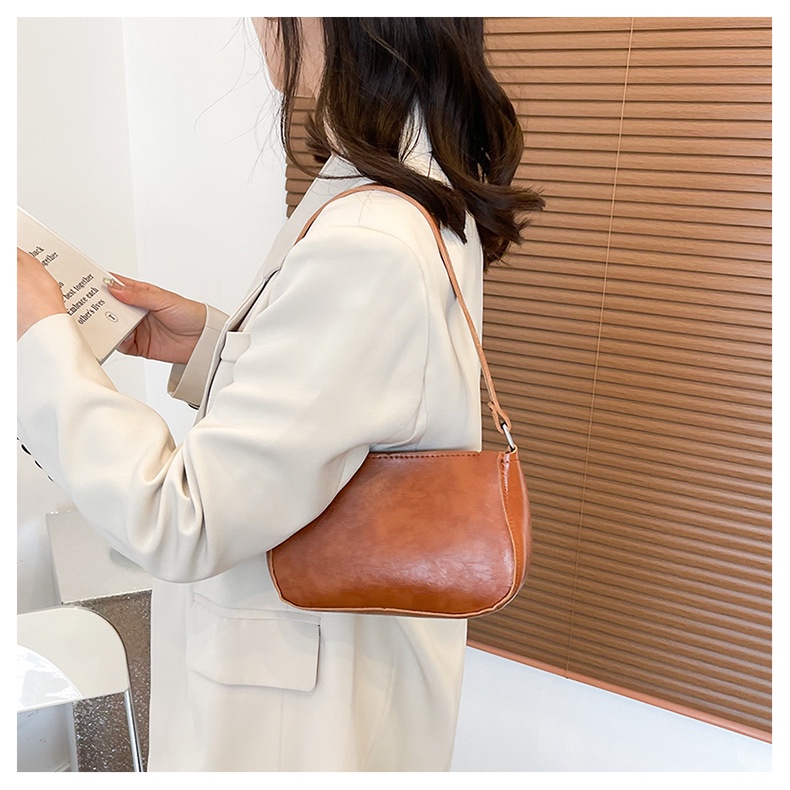 Túi Xách Đeo Vai Màu Sắc Đơn Giản Phong Cách Retro Thời Trang Cho Nữ