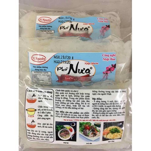 Combo 5 Gói Phở nưa Vị Nguyên Keto Das 240g  - Keto - Das - Không Carb