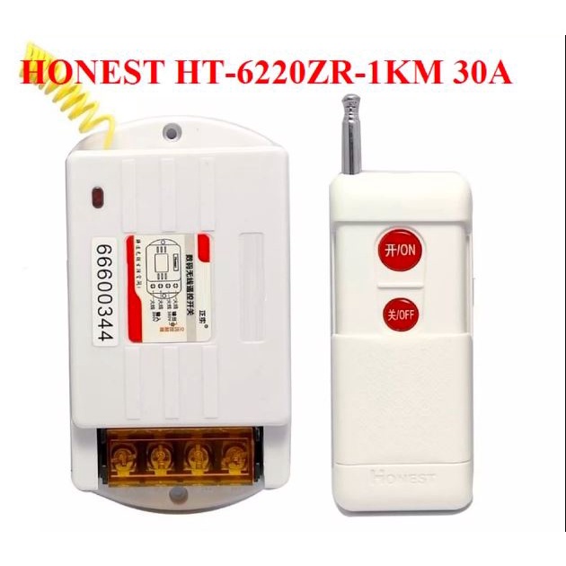 Công tắc điều khiển từ xa Honest HT-6220ZR 30A 220VAC