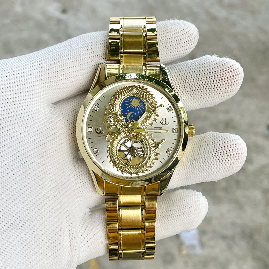 Đồng hồ nam fngeen chính hãng dây thép cao cấp mặt rồng đẹp