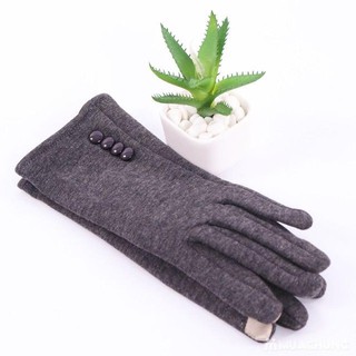 Găng tay cảm ứng lót nỉ cho nữ có su chống trơn