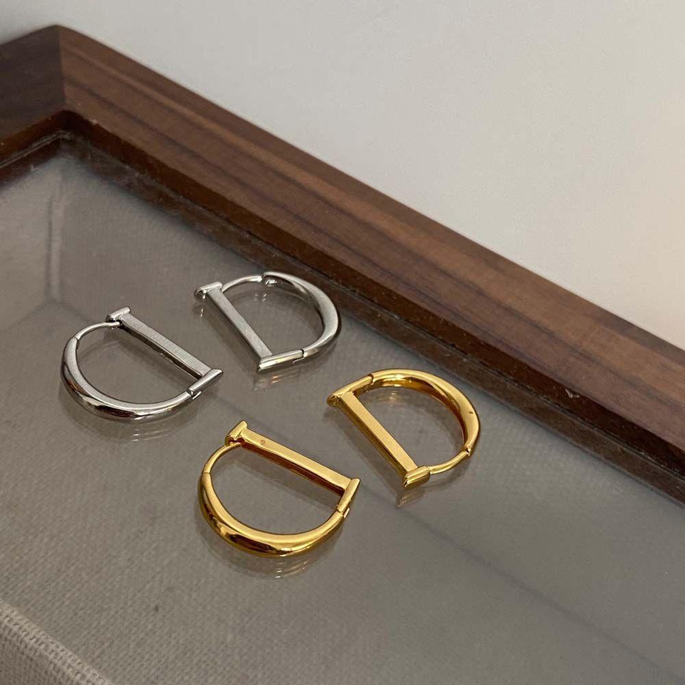 Bông Tai Hình Học Phong Cách Retro Hàn Quốc Cho Nữ