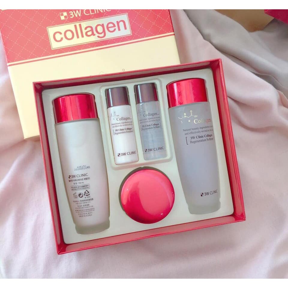 BỘ DƯỠNG DA ĐỎ 3W CLINIC COLLAGEN