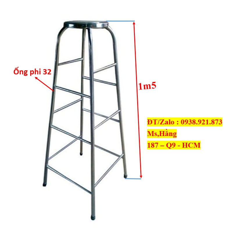 Ghế Thắp Nhang Inox Cao 1m5 - GN15032N