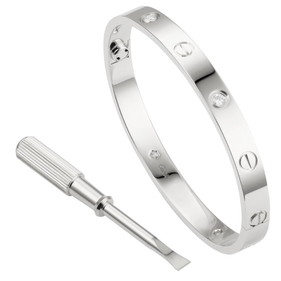Vòng tay Cartier biểu tượng tình yêu đính 4 viên đá lấp lánh thiết kế tinh tế sang trọng=choose box--never fade | BigBuy360 - bigbuy360.vn