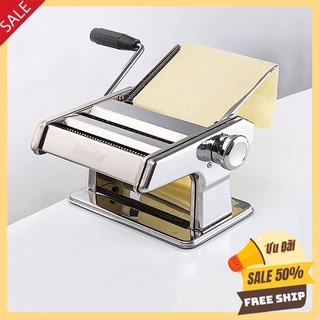 Máy cán bột mì, thái sợi mì dài đều 2 lưỡi cắt