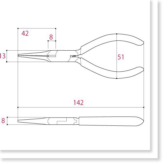 Kìm mũi nhọn dài Tsunoda RN-125