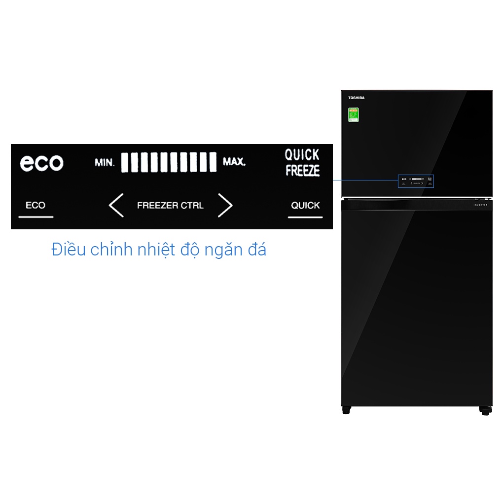 Tủ lạnh Toshiba Inverter 555 lít GR-AG58VA(XK) - Làm đá tự động, Ngăn đông mềm, Miễn phí giao hàng HCM.