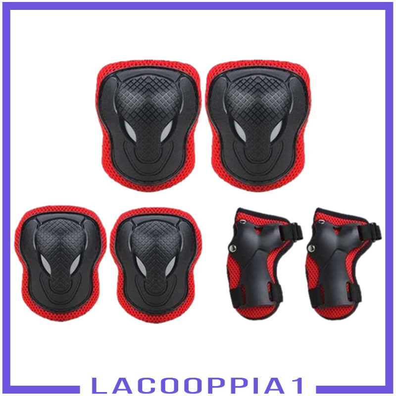 [LACOOPPIA1]6Pcs Kids Elbow Wrist Knee Pads Protective Gear Guard Skate Cycling