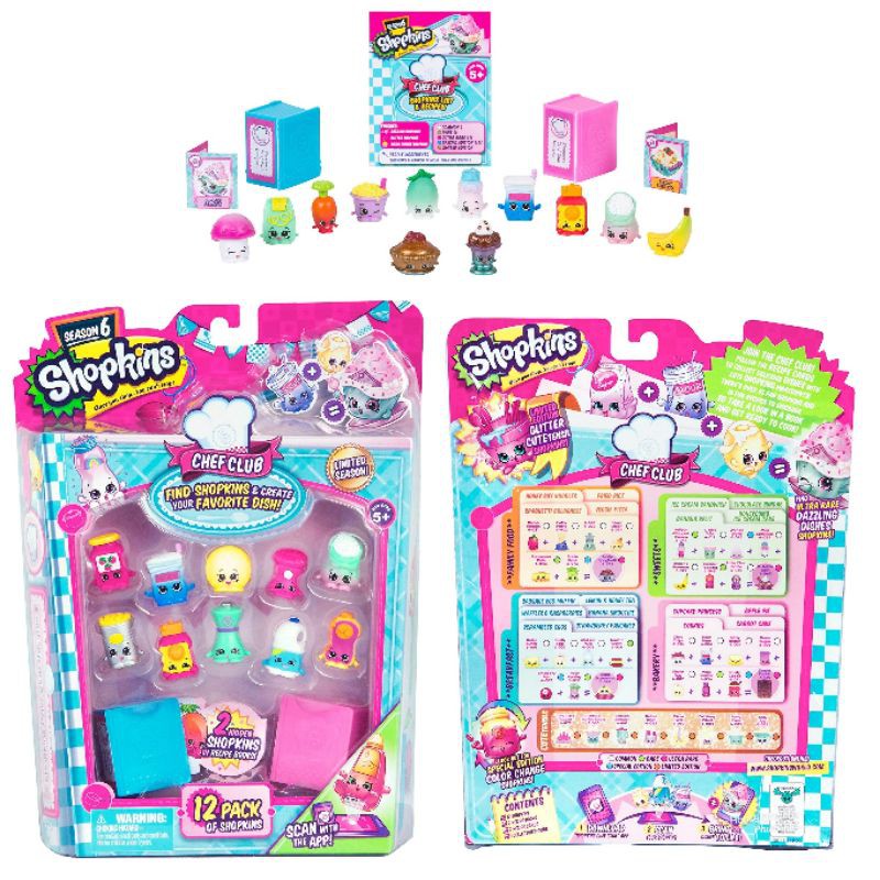 (Hàng Mới Về) Bộ 6 Đầu Bếp Hiệu Shopkins Chính Hãng