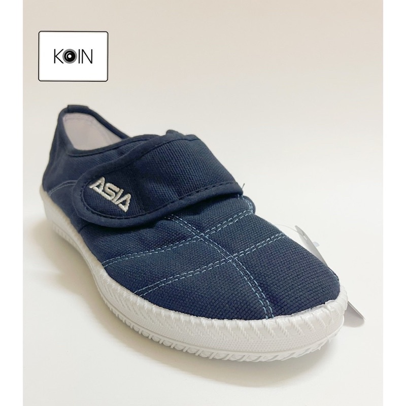 Giày vải Asia màu xanh đậm không dây