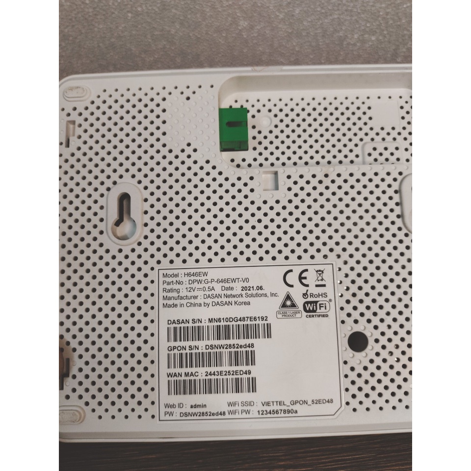 Modem Viettell H646EW 1 băng tần dùng phát wifi đầy đủ phụ kiện nguồn