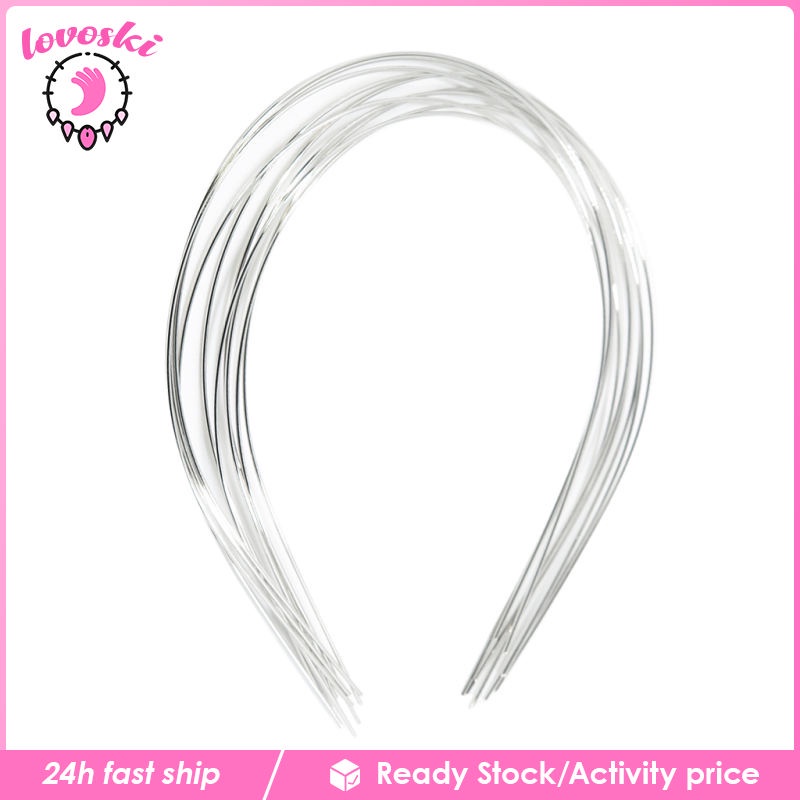 Set 10 Băng Đô Cài Tóc Bằng Thép Không Gỉ 1.2mm