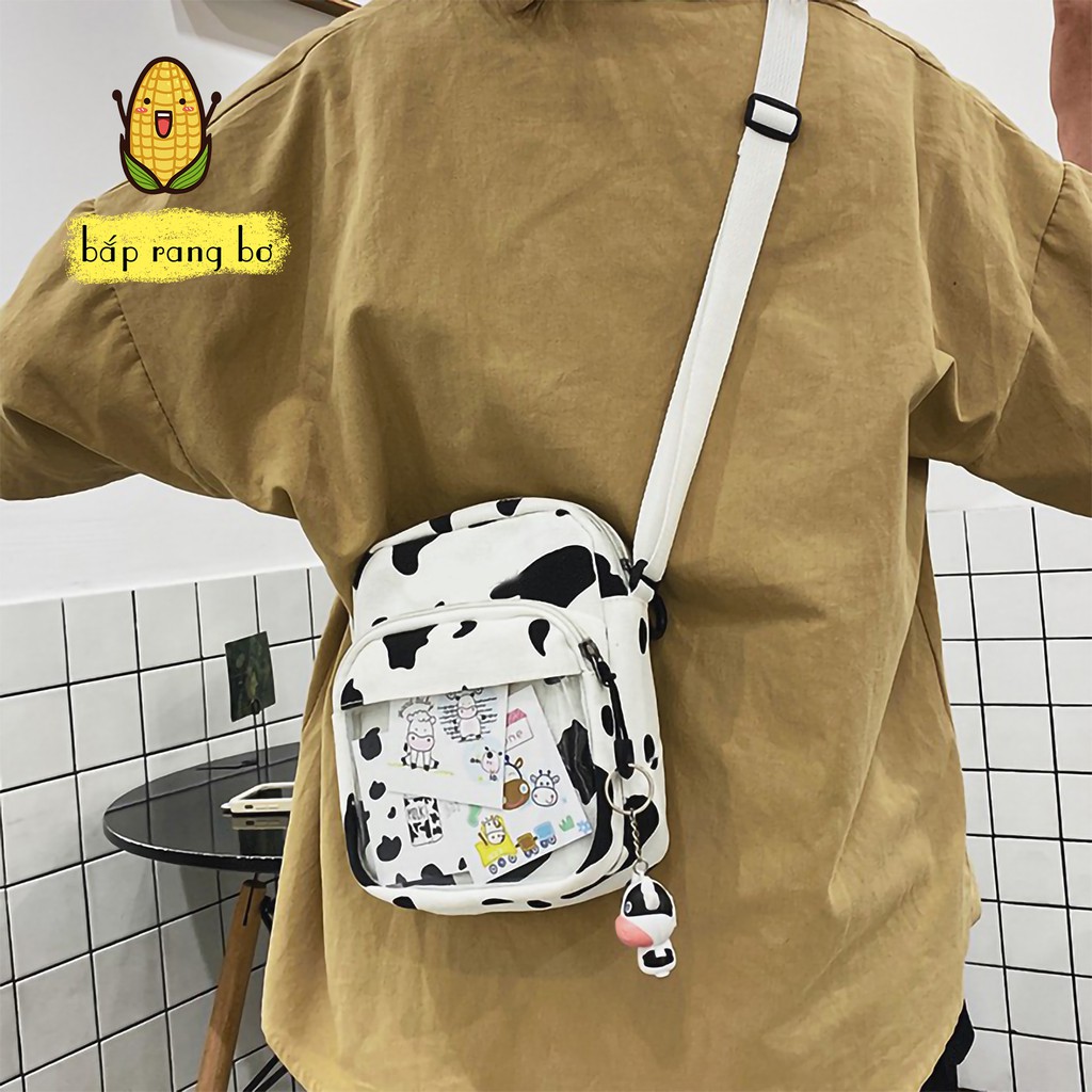 TÚI ĐEO CHÉO BÒ SỮA MINI VẢI CANVAS TOTE MINI KO KÈM TAG KO MÓC KHÓA CN04