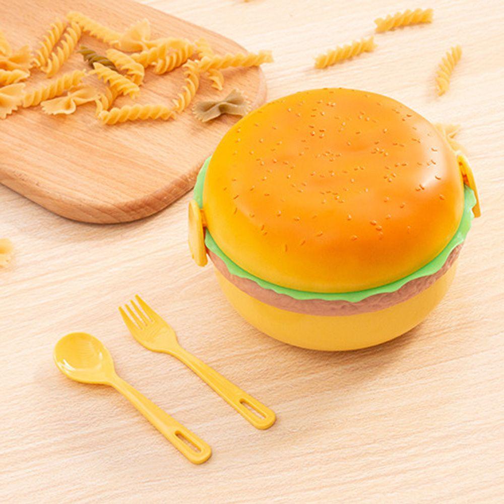 Hộp cơm Hai Tầng Hình Bánh Hamburger Dễ Thương Cho Bé