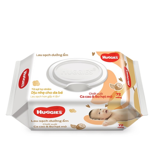 Khăn ướt huggies 72 miếng